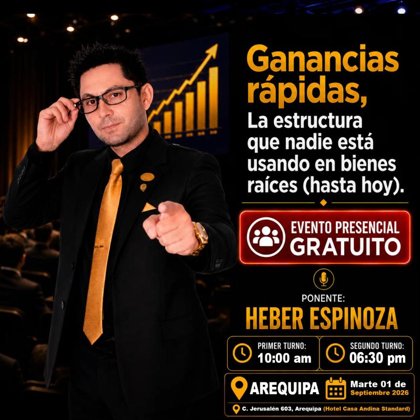 Evento Bienes Raíces Presencial Arequipa