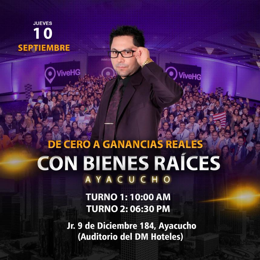Evento presencial Bienes Raíces Ayacucho